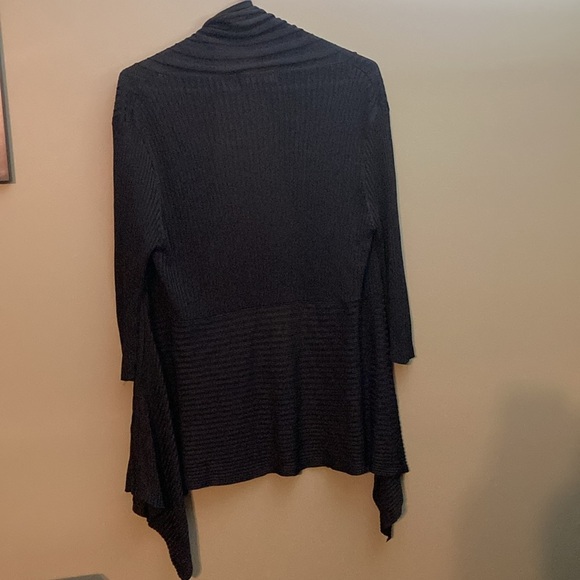 Orange black ribbed collared cardigan. Might be vintage. - Picture 8 of 10